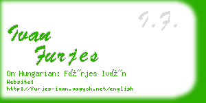 ivan furjes business card